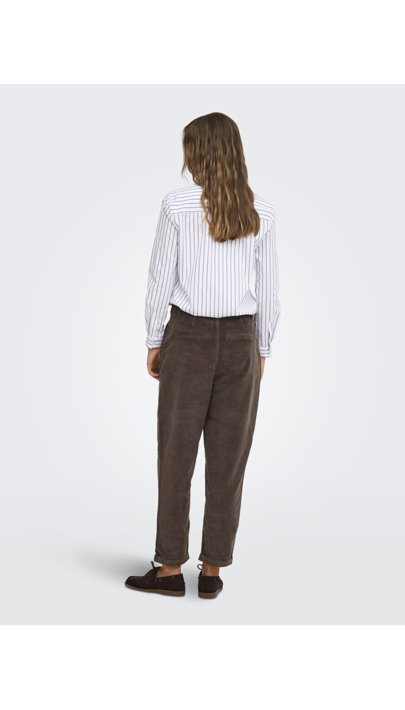 Pantalon velours Chocolate Brown ONLFLORA Longueur 32 ONLY - 2 | DOWN
